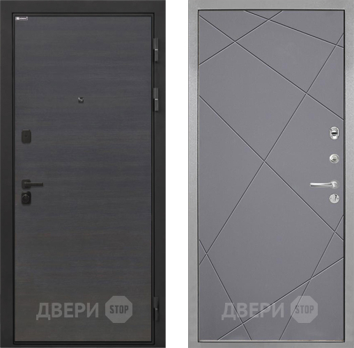 Входная металлическая Дверь Интекрон (INTECRON) Профит Black Эковенге Лучи-М Графит софт в Электрогорске