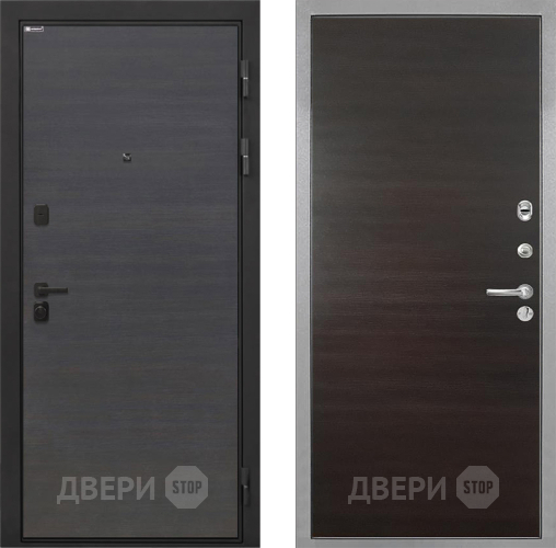 Входная металлическая Дверь Интекрон (INTECRON) Профит Black Эковенге Гладкая Эковенге поперечный в Электрогорске