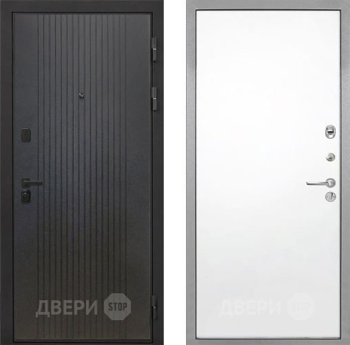 Входная металлическая Дверь Интекрон (INTECRON) Профит Black ФЛ-295 Гладкая Силк Сноу в Электрогорске