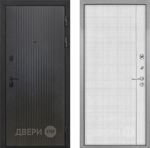 Входная металлическая Дверь Интекрон (INTECRON) Профит Black ФЛ-295 В-07 с молдингом Лофт белый в Электрогорске