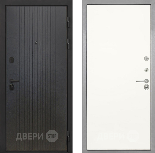 Входная металлическая Дверь Интекрон (INTECRON) Профит Black ФЛ-295 Гладкая Слоновая кость в Электрогорске