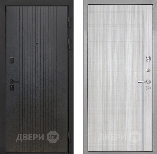 Входная металлическая Дверь Интекрон (INTECRON) Профит Black ФЛ-295 В-07 с молдингом Сандал белый в Электрогорске