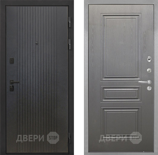 Входная металлическая Дверь Интекрон (INTECRON) Профит Black ФЛ-295 ФЛ-243 Графит вуд дуб в Электрогорске