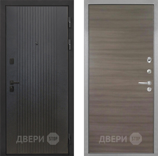 Входная металлическая Дверь Интекрон (INTECRON) Профит Black ФЛ-295 Гладкая Дуб тоскано поперечный в Электрогорске
