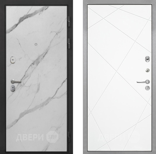 Входная металлическая Дверь Интекрон (INTECRON) Гектор Мрамор Арктик Лучи-М Софт милк в Электрогорске