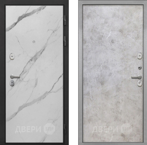 Входная металлическая Дверь Интекрон (INTECRON) Гектор Мрамор Арктик Гладкая Мрамор светлый в Электрогорске
