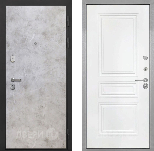 Входная металлическая Дверь Интекрон (INTECRON) Гектор Мрамор Светлый ФЛ-243 Белый матовый в Электрогорске