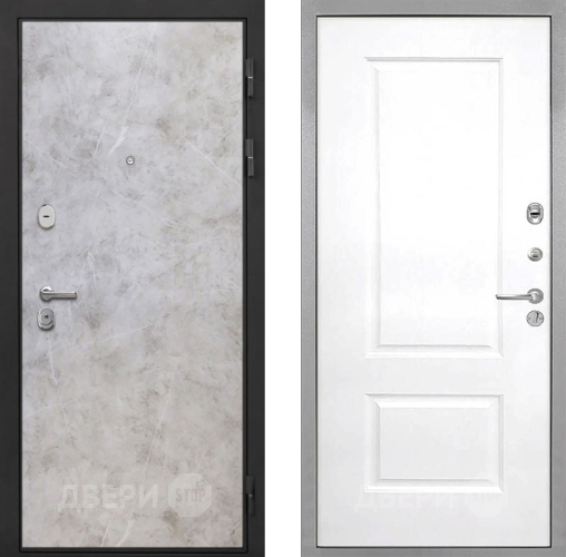 Входная металлическая Дверь Интекрон (INTECRON) Гектор Мрамор Светлый Альба Роял Вуд белый в Электрогорске