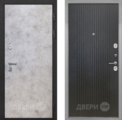 Входная металлическая Дверь Интекрон (INTECRON) Гектор Мрамор Светлый ФЛ-295 Лофт черный в Электрогорске