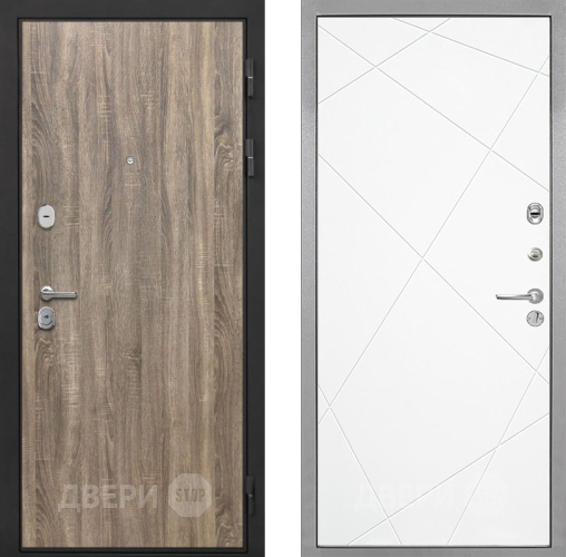 Входная металлическая Дверь Интекрон (INTECRON) Гектор Дуб Турин Лучи-М Софт милк в Электрогорске