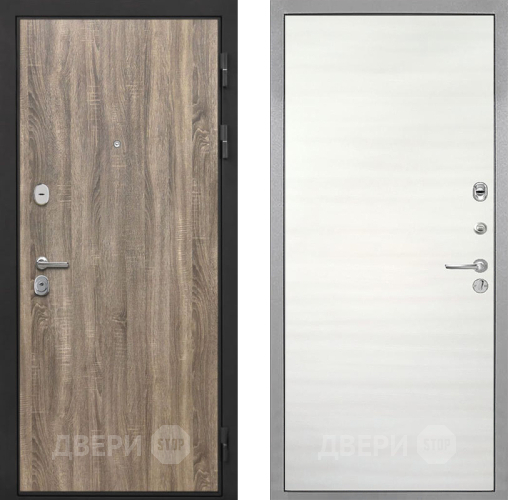 Входная металлическая Дверь Интекрон (INTECRON) Гектор Дуб Турин Гладкая Дуб сильвер поперечный в Электрогорске