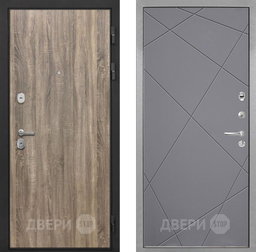 Входная металлическая Дверь Интекрон (INTECRON) Гектор Дуб Турин Лучи-М Графит софт в Электрогорске