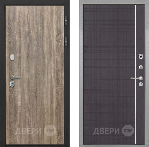 Входная металлическая Дверь Интекрон (INTECRON) Гектор Дуб Турин В-07 с молдингом Венге в Электрогорске