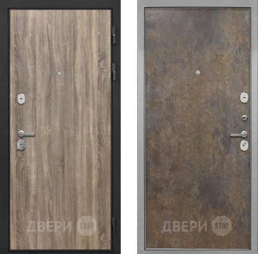 Входная металлическая Дверь Интекрон (INTECRON) Гектор Дуб Турин Гладкая Гранж в Электрогорске