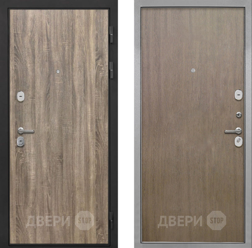 Входная металлическая Дверь Интекрон (INTECRON) Гектор Дуб Турин Гладкая шпон Венге коричневый в Электрогорске