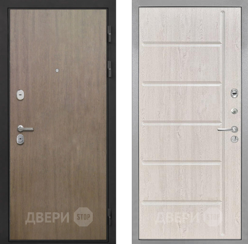 Входная металлическая Дверь Интекрон (INTECRON) Гектор Венге Коричневый ФЛ-102 Сосна белая в Электрогорске