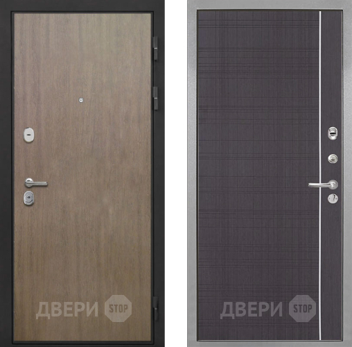 Входная металлическая Дверь Интекрон (INTECRON) Гектор Венге Коричневый В-07 с молдингом Венге в Электрогорске