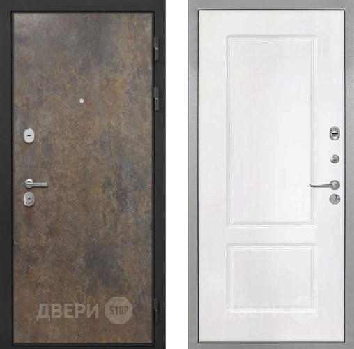 Входная металлическая Дверь Интекрон (INTECRON) Гектор Гранж КВ-2 Белый матовый в Электрогорске