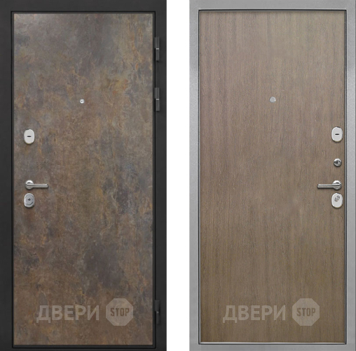 Входная металлическая Дверь Интекрон (INTECRON) Гектор Гранж Гладкая шпон Венге коричневый в Электрогорске