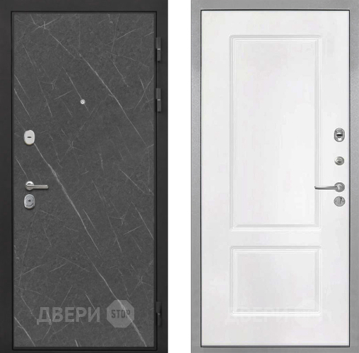 Дверь Интекрон (INTECRON) Гектор Гранит Лава Оникс КВ-2 Белый матовый в Электрогорске