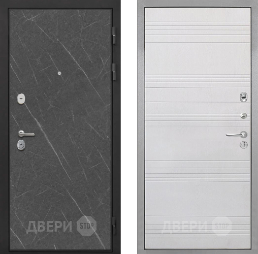 Входная металлическая Дверь Интекрон (INTECRON) Гектор Гранит Лава Оникс ФЛ-316 Белый ясень в Электрогорске