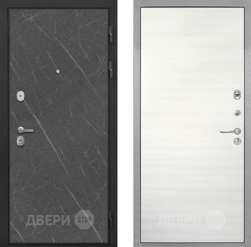 Входная металлическая Дверь Интекрон (INTECRON) Гектор Гранит Лава Оникс Гладкая Дуб сильвер поперечный в Электрогорске