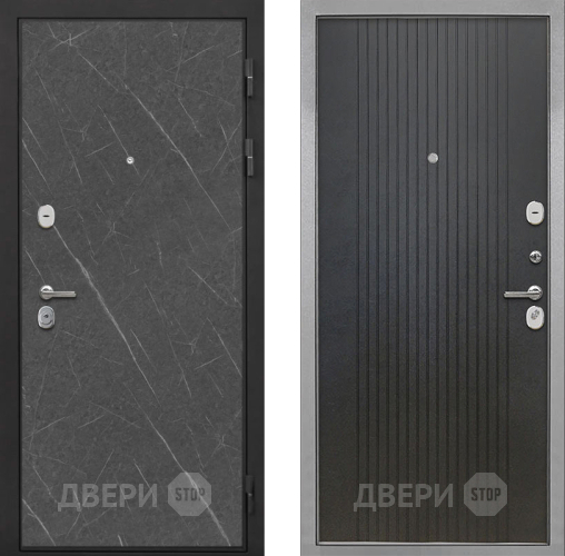 Входная металлическая Дверь Интекрон (INTECRON) Гектор Гранит Лава Оникс ФЛ-295 Лофт черный в Электрогорске