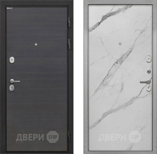 Входная металлическая Дверь Интекрон (INTECRON) Гектор Эковенге Гладкая Мрамор натуральный арктик в Электрогорске