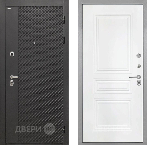 Входная металлическая Дверь Интекрон (INTECRON) Олимпия Black 4К ФЛ-243 Белый матовый в Электрогорске