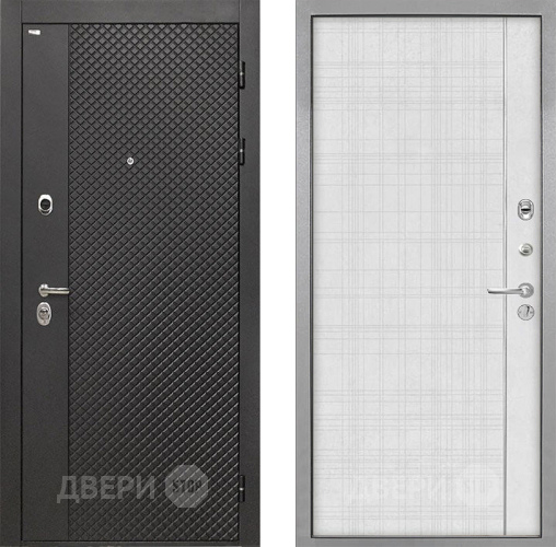 Входная металлическая Дверь Интекрон (INTECRON) Олимпия Black 4К В-07 с молдингом Лофт белый в Электрогорске