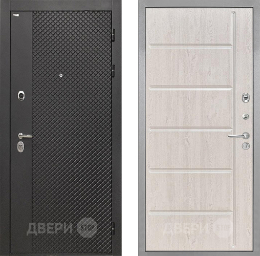 Входная металлическая Дверь Интекрон (INTECRON) Олимпия Black 4К ФЛ-102 Сосна белая в Электрогорске