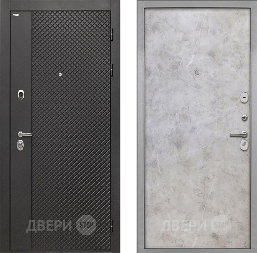 Дверь Интекрон (INTECRON) Олимпия Black 4К Гладкая Мрамор светлый в Электрогорске
