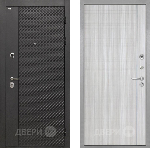 Входная металлическая Дверь Интекрон (INTECRON) Олимпия Black 4К В-07 с молдингом Сандал белый в Электрогорске