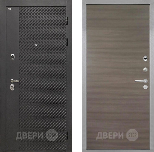 Входная металлическая Дверь Интекрон (INTECRON) Олимпия Black 4К Гладкая Дуб тоскано поперечный в Электрогорске