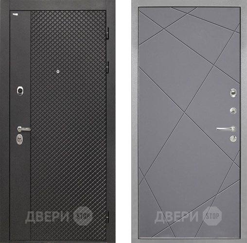 Входная металлическая Дверь Интекрон (INTECRON) Олимпия Black 4К Лучи-М Графит софт в Электрогорске