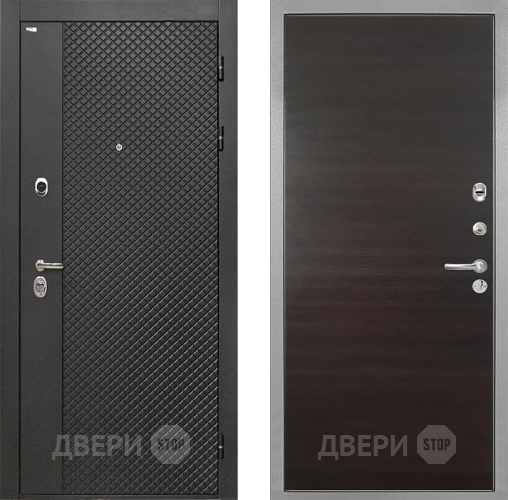 Входная металлическая Дверь Интекрон (INTECRON) Олимпия Black 4К Гладкая Эковенге поперечный в Электрогорске