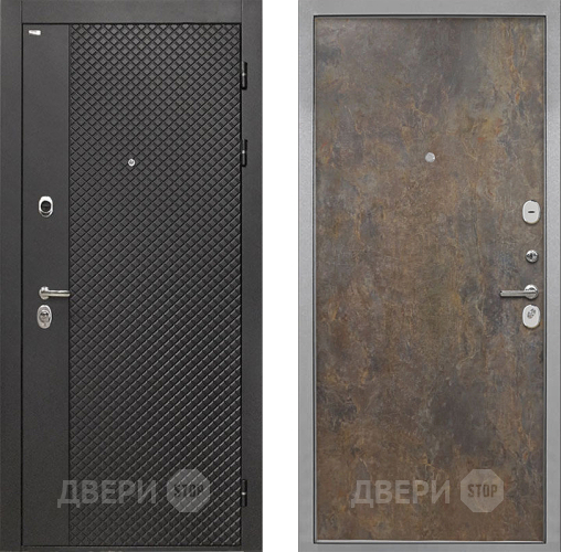 Входная металлическая Дверь Интекрон (INTECRON) Олимпия Black 4К Гладкая Гранж в Электрогорске