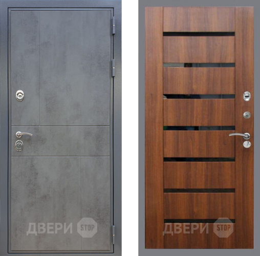 Входная металлическая Дверь Рекс (REX) ФЛ-290 СБ-14 стекло черное Орех бренди в Электрогорске