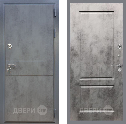 Входная металлическая Дверь Рекс (REX) ФЛ-290 FL-117 Бетон темный в Электрогорске