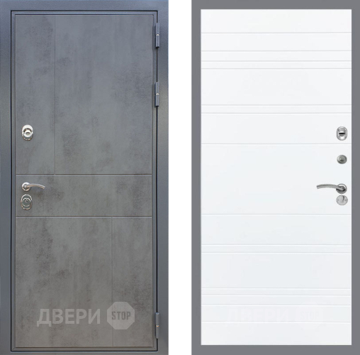 Входная металлическая Дверь Рекс (REX) ФЛ-290 Line Силк Сноу в Электрогорске