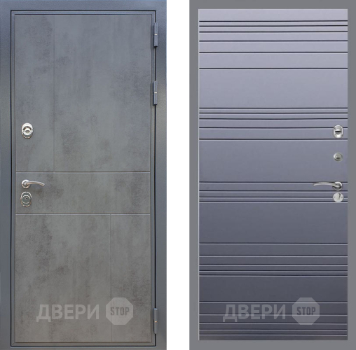 Входная металлическая Дверь Рекс (REX) ФЛ-290 Line Силк титан в Электрогорске