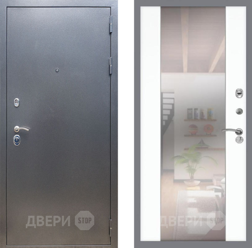 Входная металлическая Дверь Рекс (REX) 11 СБ-16 Зеркало Силк Сноу в Электрогорске