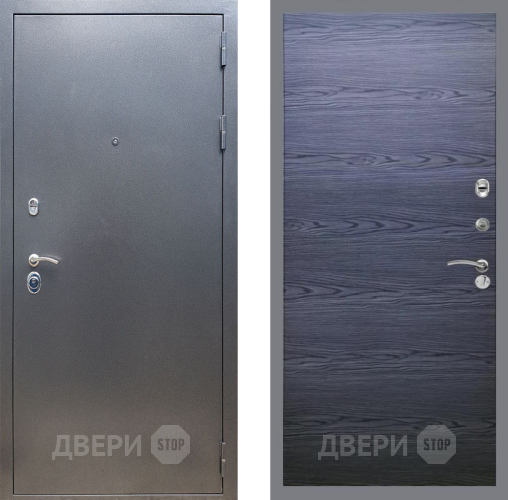 Входная металлическая Дверь Рекс (REX) 11 GL Дуб тангенальный черный в Электрогорске