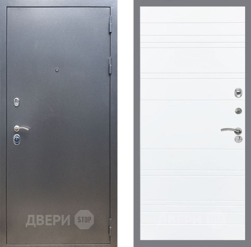 Входная металлическая Дверь Рекс (REX) 11 Line Силк Сноу в Электрогорске