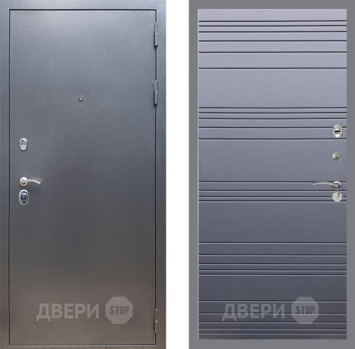 Входная металлическая Дверь Рекс (REX) 11 Line Силк титан в Электрогорске