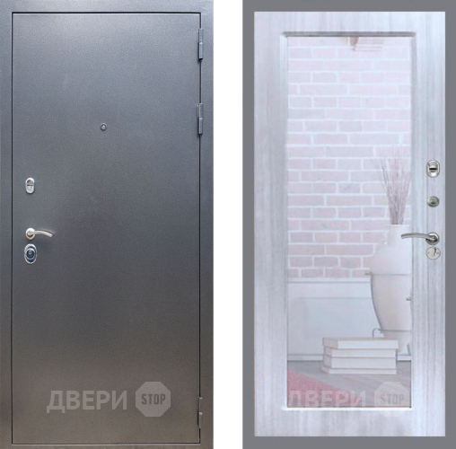 Входная металлическая Дверь Рекс (REX) 11 Зеркало Пастораль Сандал белый в Электрогорске