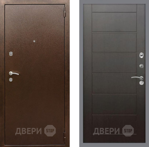 Входная металлическая Дверь Рекс (REX) 1А Медный Антик Сити Венге в Электрогорске