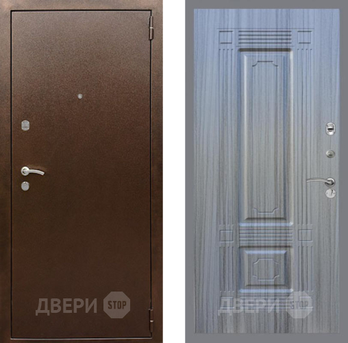 Входная металлическая Дверь Рекс (REX) 1А Медный Антик FL-2 Сандал грей в Электрогорске