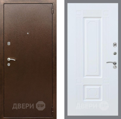 Входная металлическая Дверь Рекс (REX) 1А Медный Антик FL-2 Силк Сноу в Электрогорске