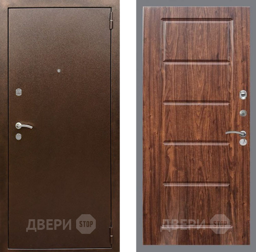 Входная металлическая Дверь Рекс (REX) 1А Медный Антик FL-39 орех тисненый в Электрогорске